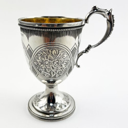 Unusual Victorian Sterling Silver Christening Mug