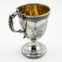 Unusual Victorian Sterling Silver Christening Mug