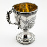 Unusual Victorian Sterling Silver Christening Mug