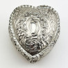 Heart Shaped Sterling Silver Trinket or Jewellery Box