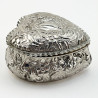 Heart Shaped Sterling Silver Trinket or Jewellery Box