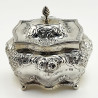 Late Victorian Sterling Silver Tea Caddy or Trinket Box (1894)