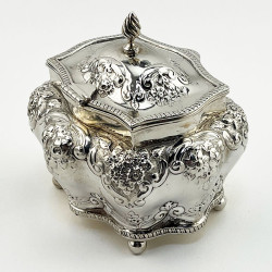 Late Victorian Sterling Silver Tea Caddy or Trinket Box