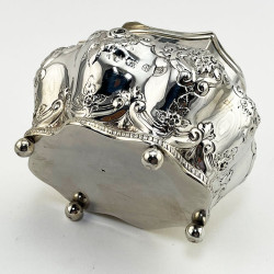 Late Victorian Sterling Silver Tea Caddy or Trinket Box