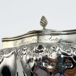 Late Victorian Sterling Silver Tea Caddy or Trinket Box