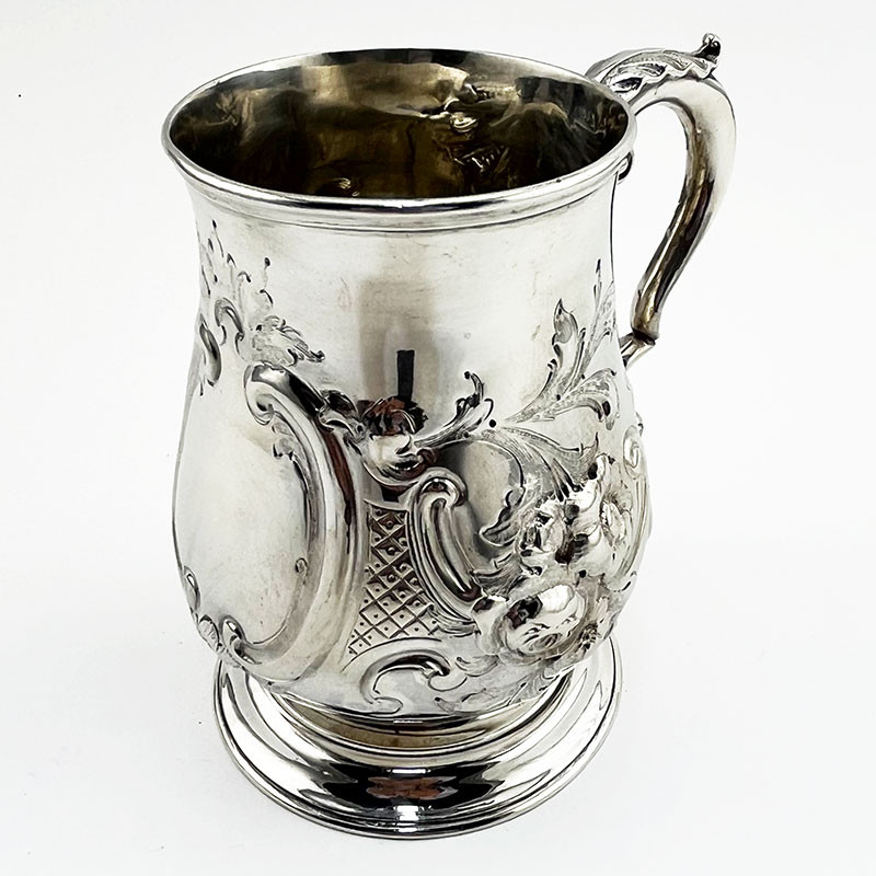 Victorian Sterling Silver 17 Fl Oz Baulster Shaped Mug (1872)