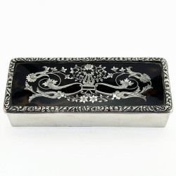 Pretty Sterling Silver and Tortoiseshell Jewellery or Trinket Box (1914)