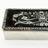 Pretty Sterling Silver and Tortoiseshell Jewellery or Trinket Box