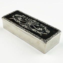 Pretty Sterling Silver and Tortoiseshell Jewellery or Trinket Box