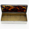 Pretty Sterling Silver and Tortoiseshell Jewellery or Trinket Box