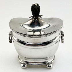 Edwardian Sterling Silver Oval Tea Caddy (1911)