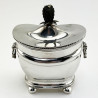 Edwardian Sterling Silver Oval Tea Caddy (1911)