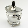 Edwardian Sterling Silver Oval Tea Caddy