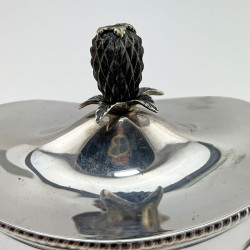 Edwardian Sterling Silver Oval Tea Caddy