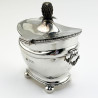 Edwardian Sterling Silver Oval Tea Caddy