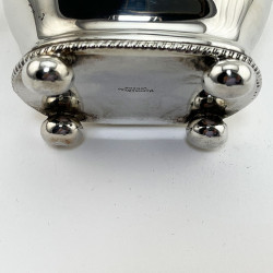 Edwardian Sterling Silver Oval Tea Caddy