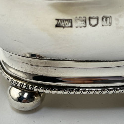 Edwardian Sterling Silver Oval Tea Caddy