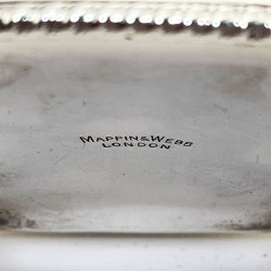 Edwardian Sterling Silver Oval Tea Caddy