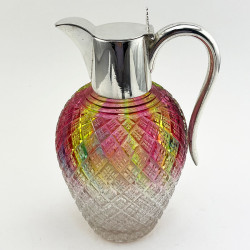 Rare and Unusual Stevens & Williams Silver Plated Claret Jug (c.1900)