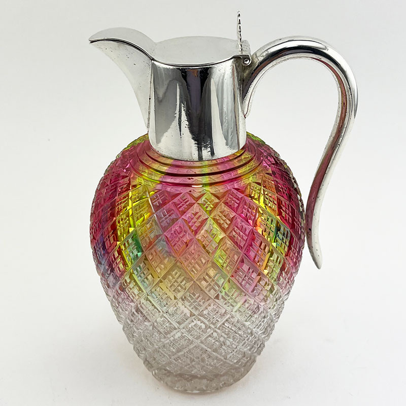 Rare and Unusual Stevens & Williams Silver Plated Claret Jug (c.1900)