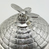 Unusual Victorian Silver Plated Beehive Honey Pot