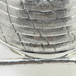 Unusual Victorian Silver Plated Beehive Honey Pot