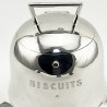 Novelty Bell Shaped Victorian Silver Plated Biscuit Barrel