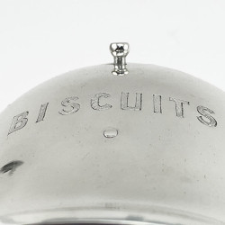 Novelty Bell Shaped Victorian Silver Plated Biscuit Barrel