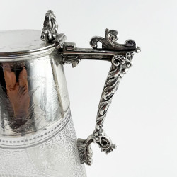 Superb Quality Victorian Engraved Glass Claret Jug