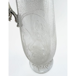 Superb Quality Victorian Engraved Glass Claret Jug