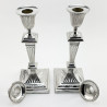 Elegant Pair of Mappin & Webb Silver Plated Candlesticks