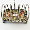 Unusual Late Victorian Davenport China Silver Plated Toast Rack