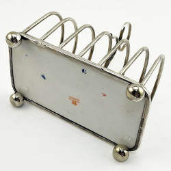 Unusual Late Victorian Davenport China Silver Plated Toast Rack