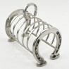 Novelty Silver Plated Equestrian Horseshoe Toast Rack