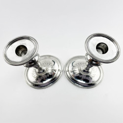 Elegant Pair of George III Sterling Silver Candlesticks