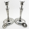 Elegant Pair of George III Sterling Silver Candlesticks