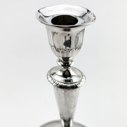 Elegant Pair of George III Sterling Silver Candlesticks