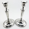Elegant Pair of George III Sterling Silver Candlesticks