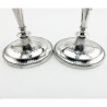 Elegant Pair of George III Sterling Silver Candlesticks