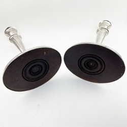 Elegant Pair of George III Sterling Silver Candlesticks