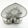 Large Heart Shaped Sterling Silver Jewellery or Trinket Box