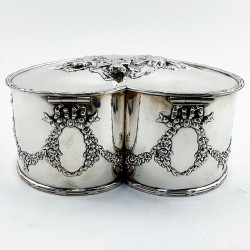 Large Heart Shaped Sterling Silver Jewellery or Trinket Box