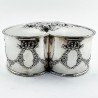 Large Heart Shaped Sterling Silver Jewellery or Trinket Box