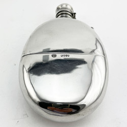 Good Quality Victorian Sterling Silver Hip Flask (1871)