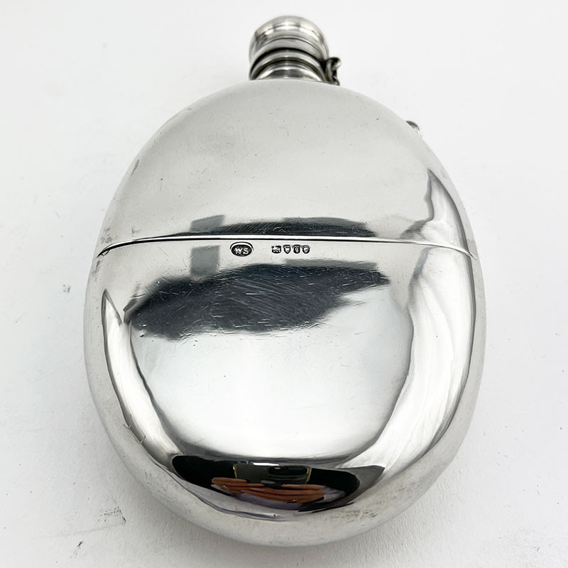 Good Quality Victorian Sterling Silver Hip Flask (1871)