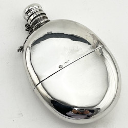 Good Quality Victorian Sterling Silver Hip Flask