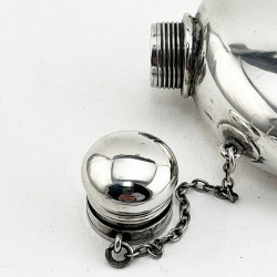 Good Quality Victorian Sterling Silver Hip Flask