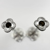 Rare Pair of Quatrefoil Style Georgian Sterling Silver Candlesticks