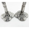 Rare Pair of Quatrefoil Style Georgian Sterling Silver Candlesticks