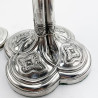 Rare Pair of Quatrefoil Style Georgian Sterling Silver Candlesticks